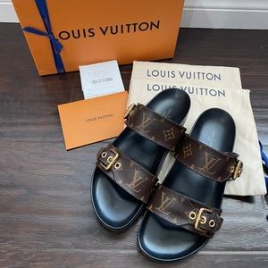 Louis Vuitton Bom Dia Flat Mule Sandals